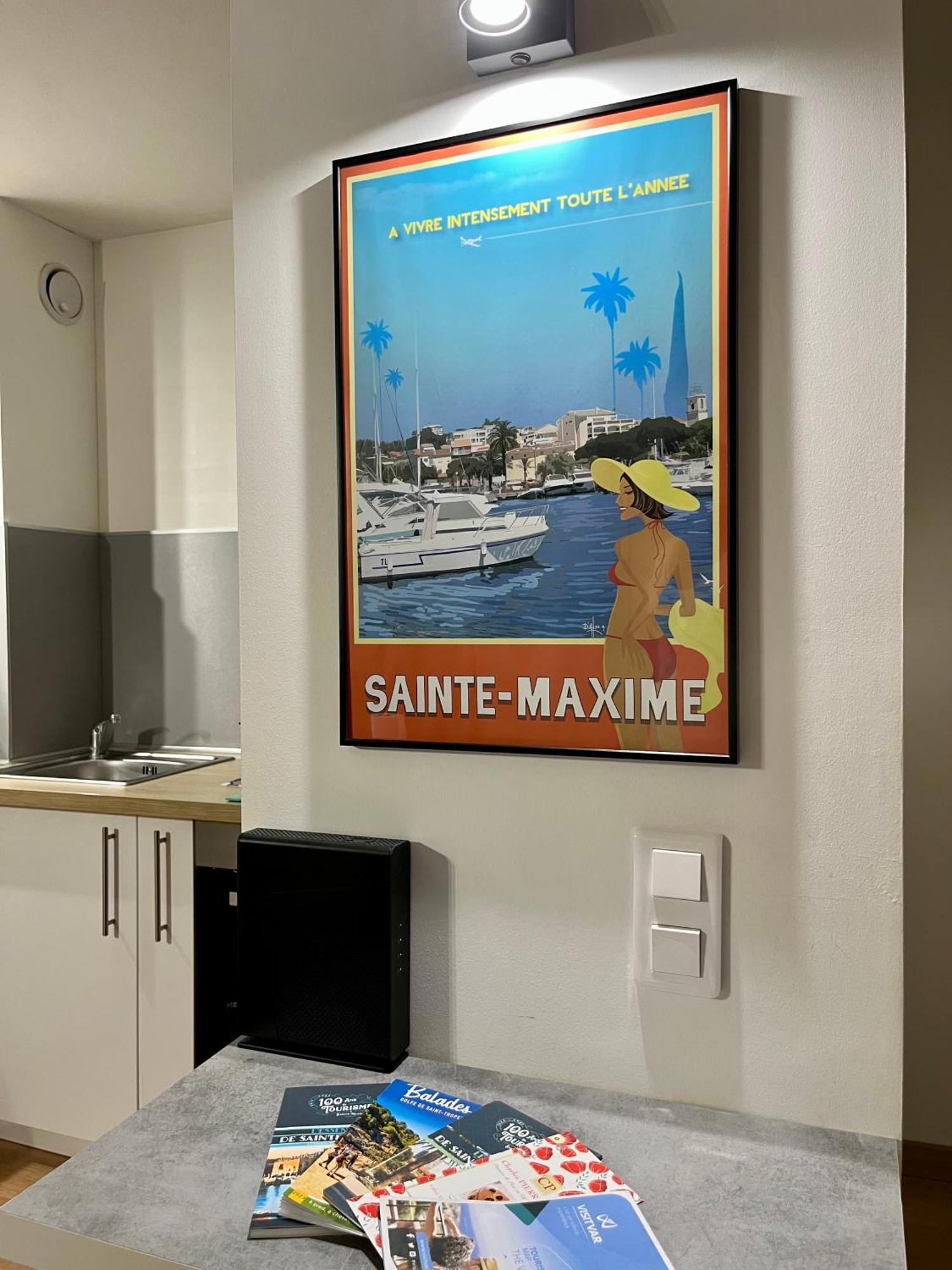Perle Rare A 250M De La Plage ! Climatise Avec Parking, Balcon & Wifi Sainte-Maxime Exterior foto